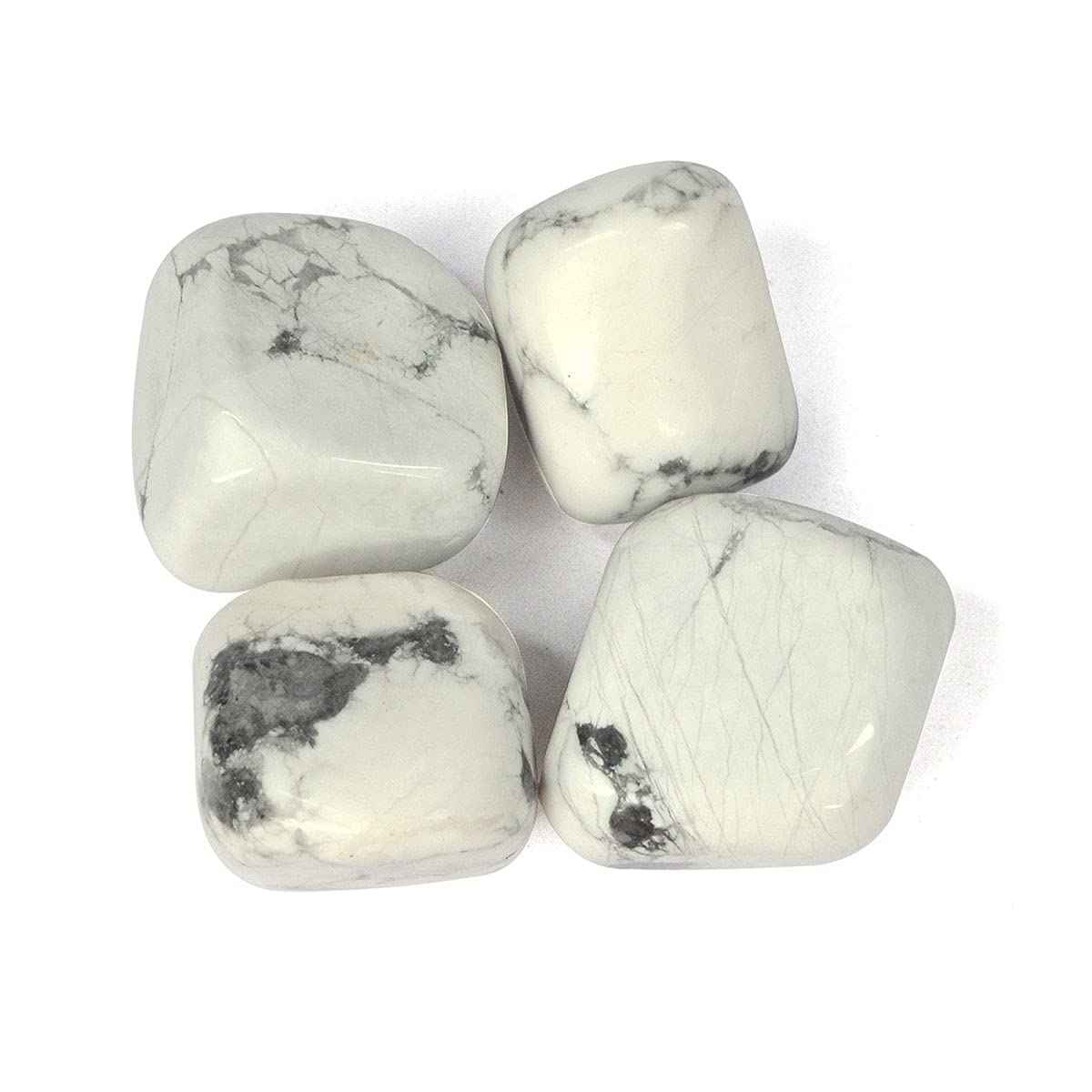 Natural AAA Grade Howlite Tumble Stones for Reiki Healing, Home Decoration, Vastu Correction, Love Relationships, and Financial Abundance Default Title